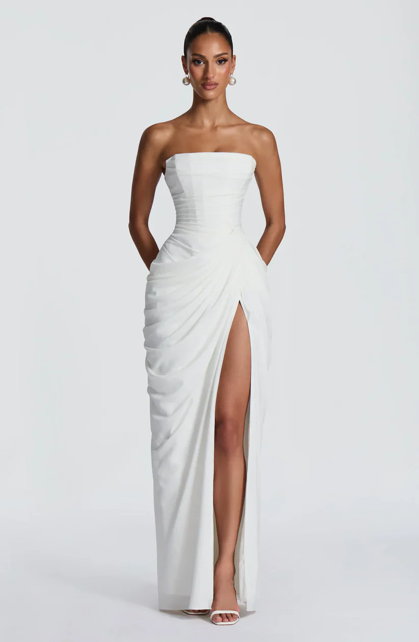 MAXI DRESS ELEGANTE DONNA ABITO DA SERA FLUIDO